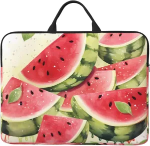 14 Inch Laptop Sleeve Case Waterproof Lightweight Laptop Case Bag Watermelon Fresh Fruit Travel Laptop Bag With Handle Briefcase Messenger Bag For Women Men