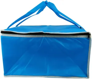 1Pc Blue Insulated Picnic Bag Reusable Portable Cooler Bag for Food Preservation Non Woven Seafood and Cake Packing for Outdoor Gatherings and Events