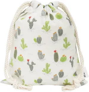 1Pcs Makeup Bag Travel Drawstring Cosmetic Bag Pouch (Cactus)