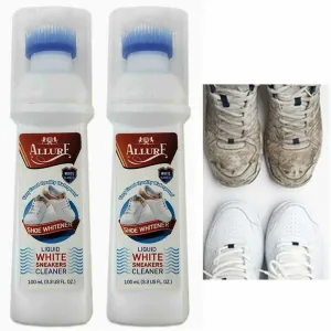 2PC Shoe Cleaner Instant Liquid Sneakers Polish Whitener Restore Leather 100mL
