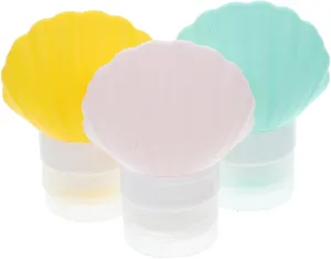 3pcs Silicone Travel Toiletries Containers Leakproof Bottles for Shampoo Conditioner Lotion for Travel Business Outdoor Use Includes Bag