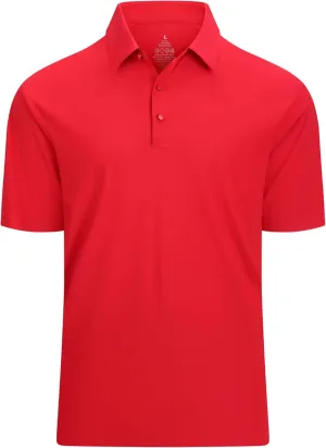 Alex Vando Mens Seamless Golf Shirt Moisture Wicking Quick-Dry Tailored Fit Polo Shirts