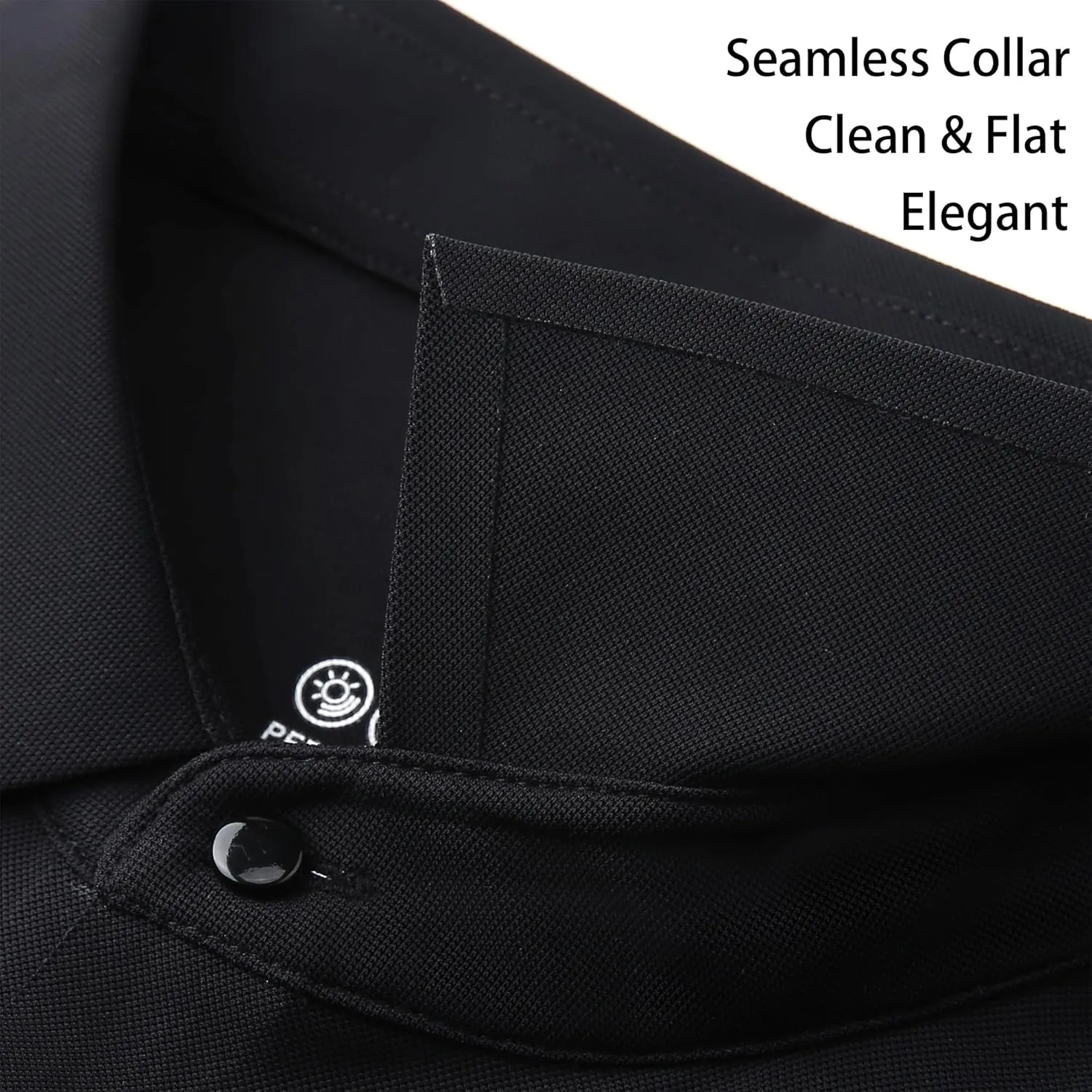 Alex Vando Mens Seamless Golf Shirt Moisture Wicking Quick-Dry Tailored Fit Polo Shirts