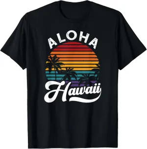 Aloha Hawaii design Retro Vintage Sunset T-Shirt