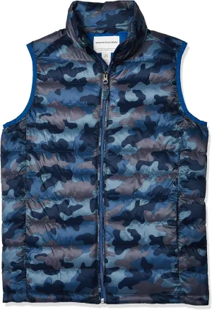 Amazon Essentials Boys and Toddlers' Lightweight Water-Resistant Packable Puffer Vest
