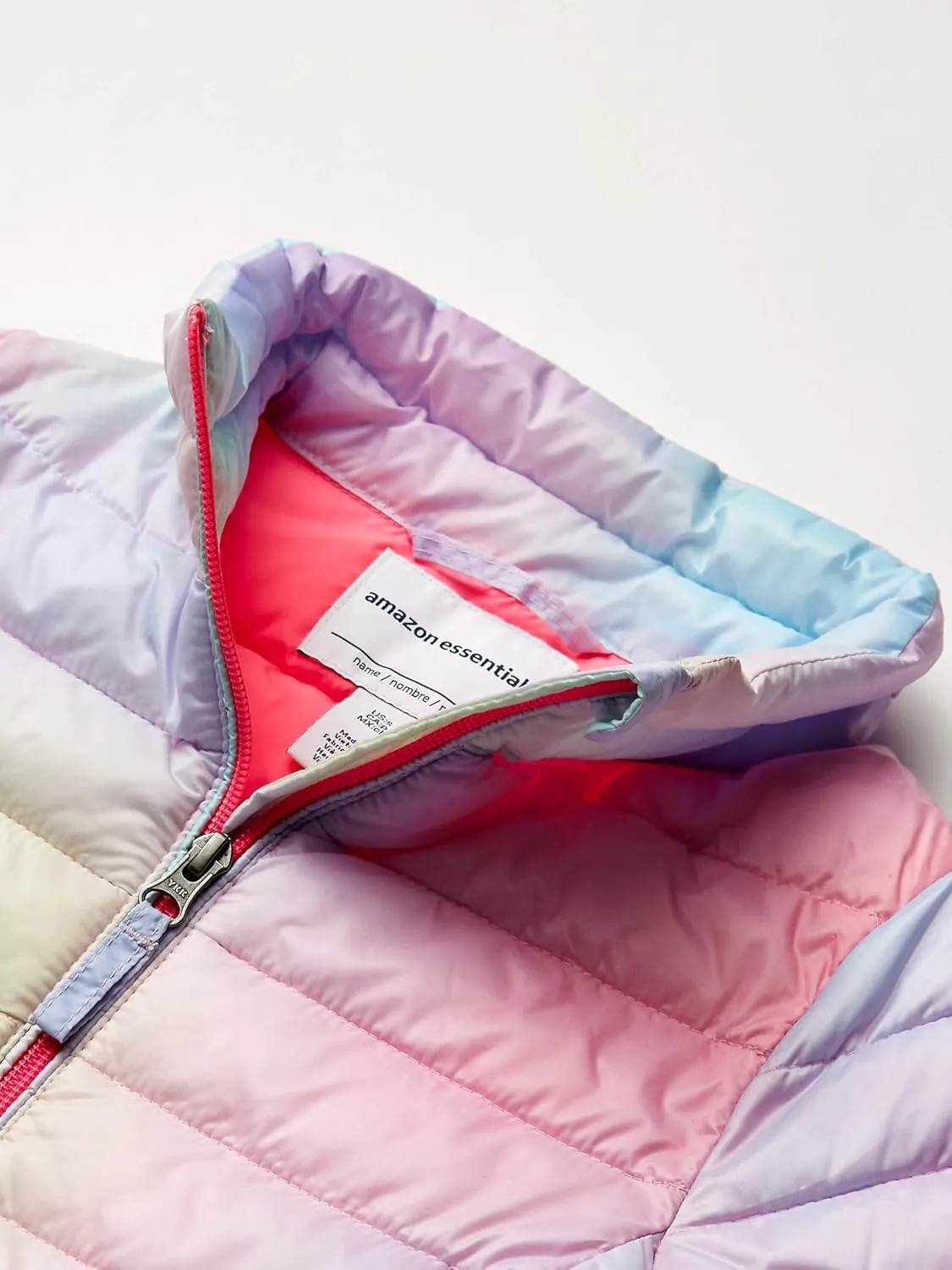 Amazon Essentials Girls and Toddlers' Lightweight Water-Resistant Packable Mock Puffer Jacket