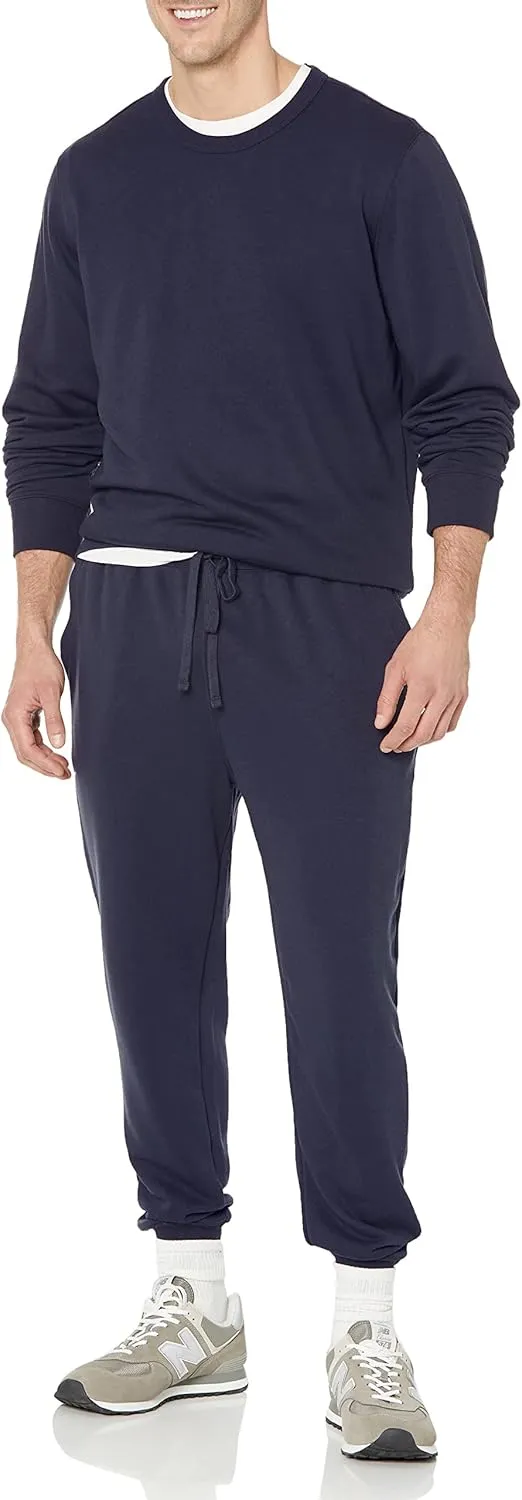 Amazon Essentials Men's Crewneck Sweatshirt, Lightweight Long-Sleeve French Terry (Available in Big & Tall)