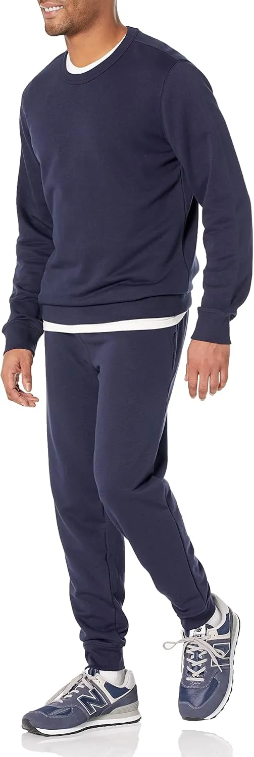 Amazon Essentials Men's Crewneck Sweatshirt, Lightweight Long-Sleeve French Terry (Available in Big & Tall)