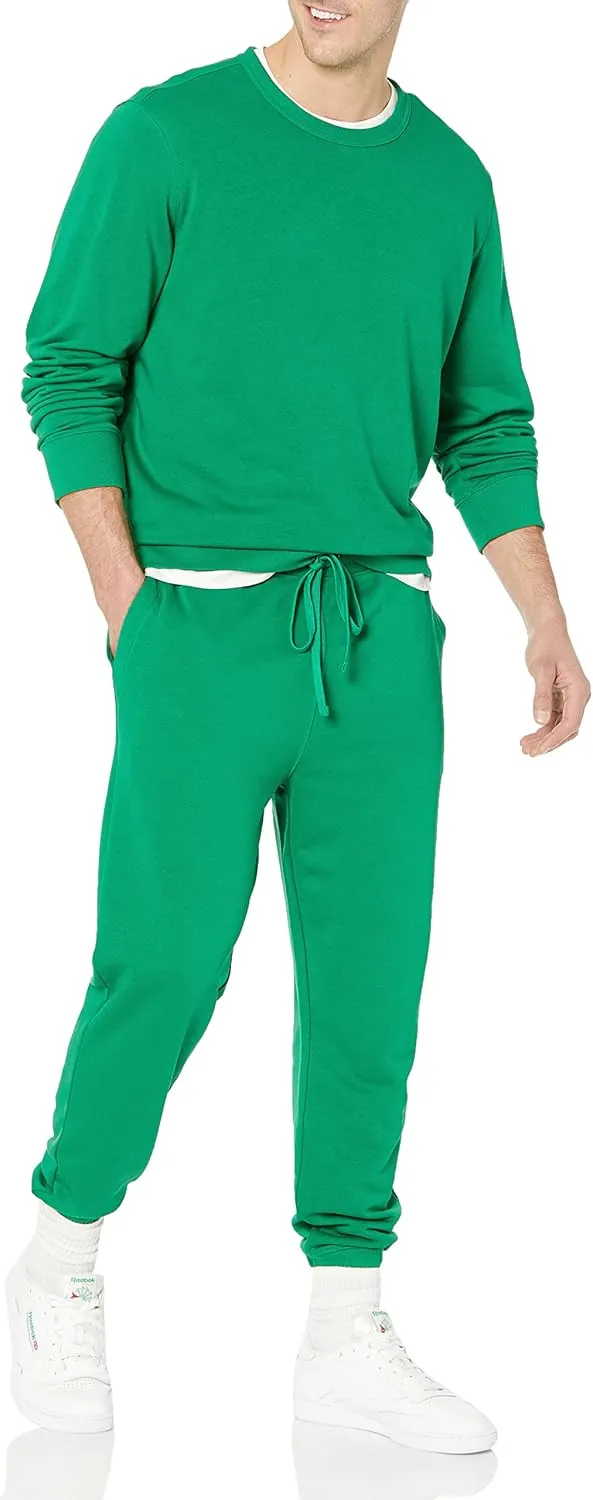 Amazon Essentials Men's Crewneck Sweatshirt, Lightweight Long-Sleeve French Terry (Available in Big & Tall)