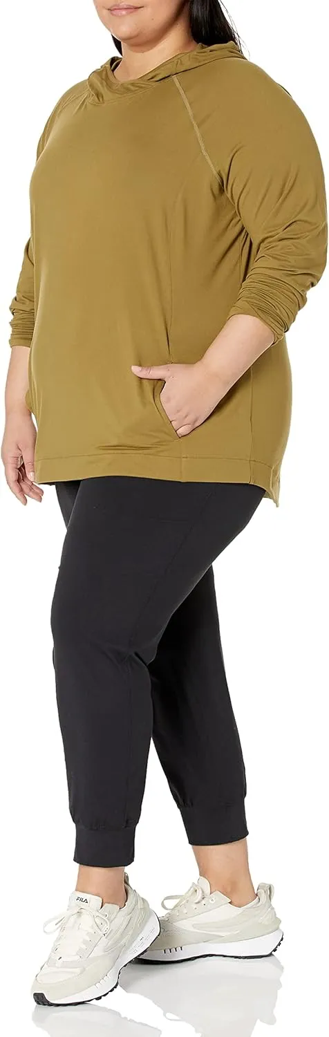 Amazon Essentials Women's Brushed Tech Stretch Popover Hoodie (Available in Plus Size)