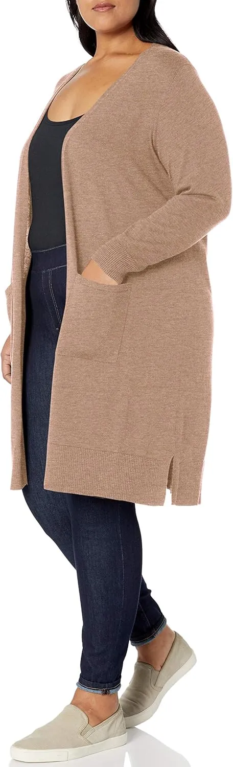 Amazon Essentials Women's Lightweight Longer Length Cardigan Sweater (Available in Plus Size)