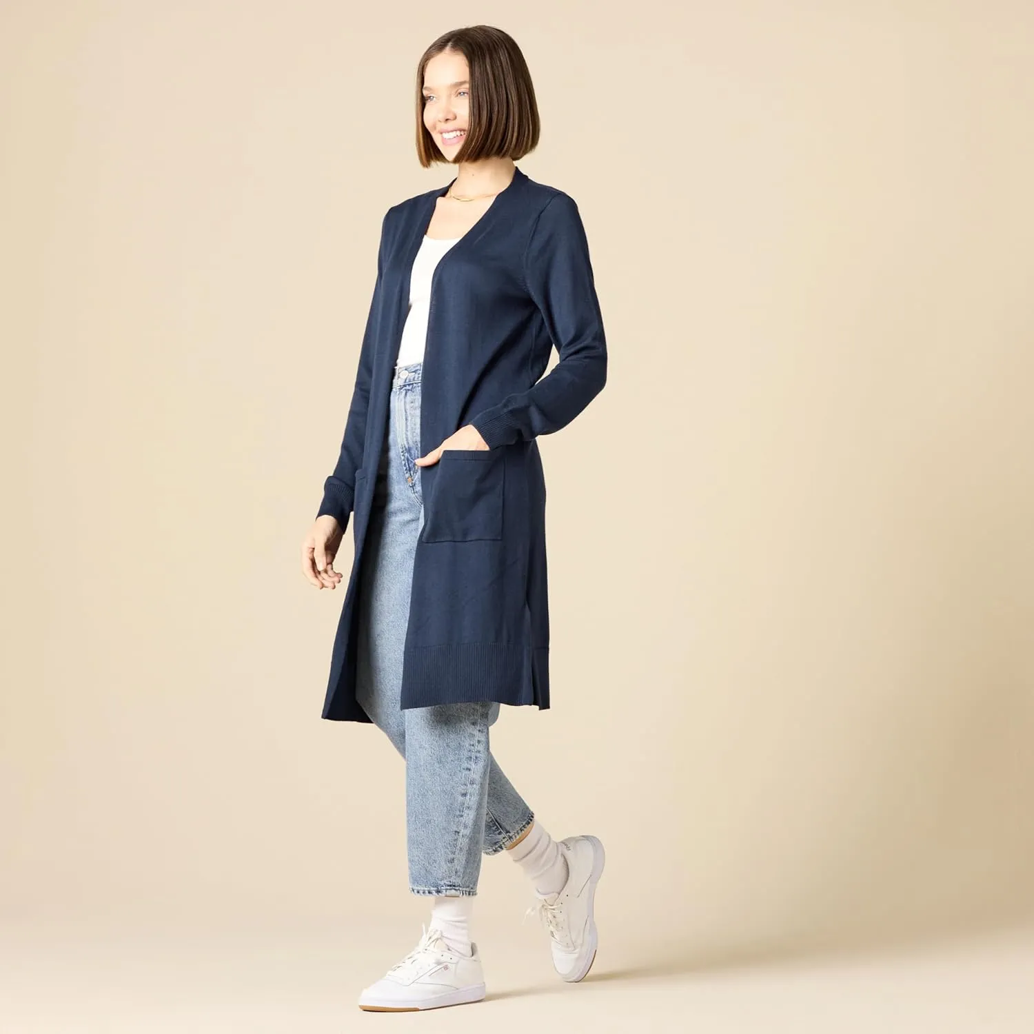 Amazon Essentials Women's Lightweight Longer Length Cardigan Sweater (Available in Plus Size)