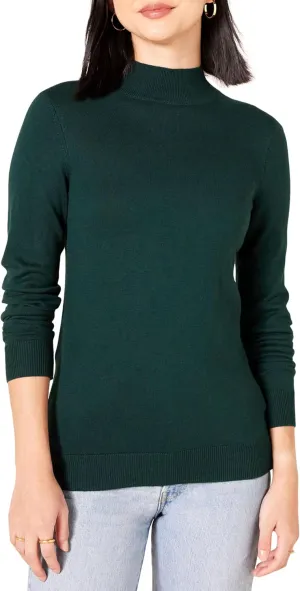 Amazon Essentials Women's Lightweight Mockneck Sweater (Available in Plus Size)