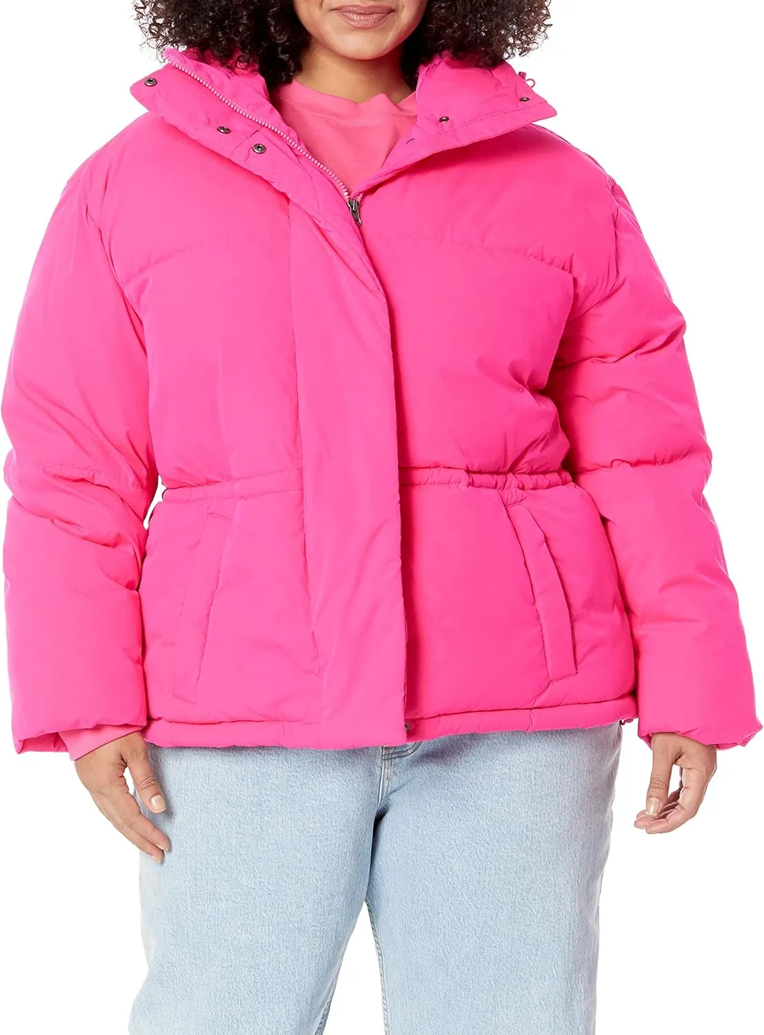 Amazon Essentials Women's Short Waisted Puffer Jacket (Available in Plus Size)