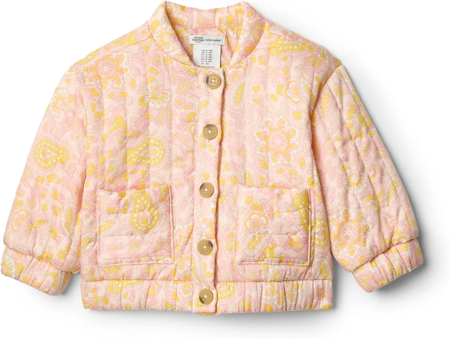 Amazon Essentials x Sofia Grainge Toddlers and Baby Girls' Quilted Jacket