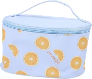 Angoily 1 Pc Makeup Bag Organizer 's Avocado Print Pu Cosmetic Bag Large Capacity for Women Portable Toiletry Bag Hanging Travel Makeup Organizer, Light Blue, 21.00X16.00X12.30CM