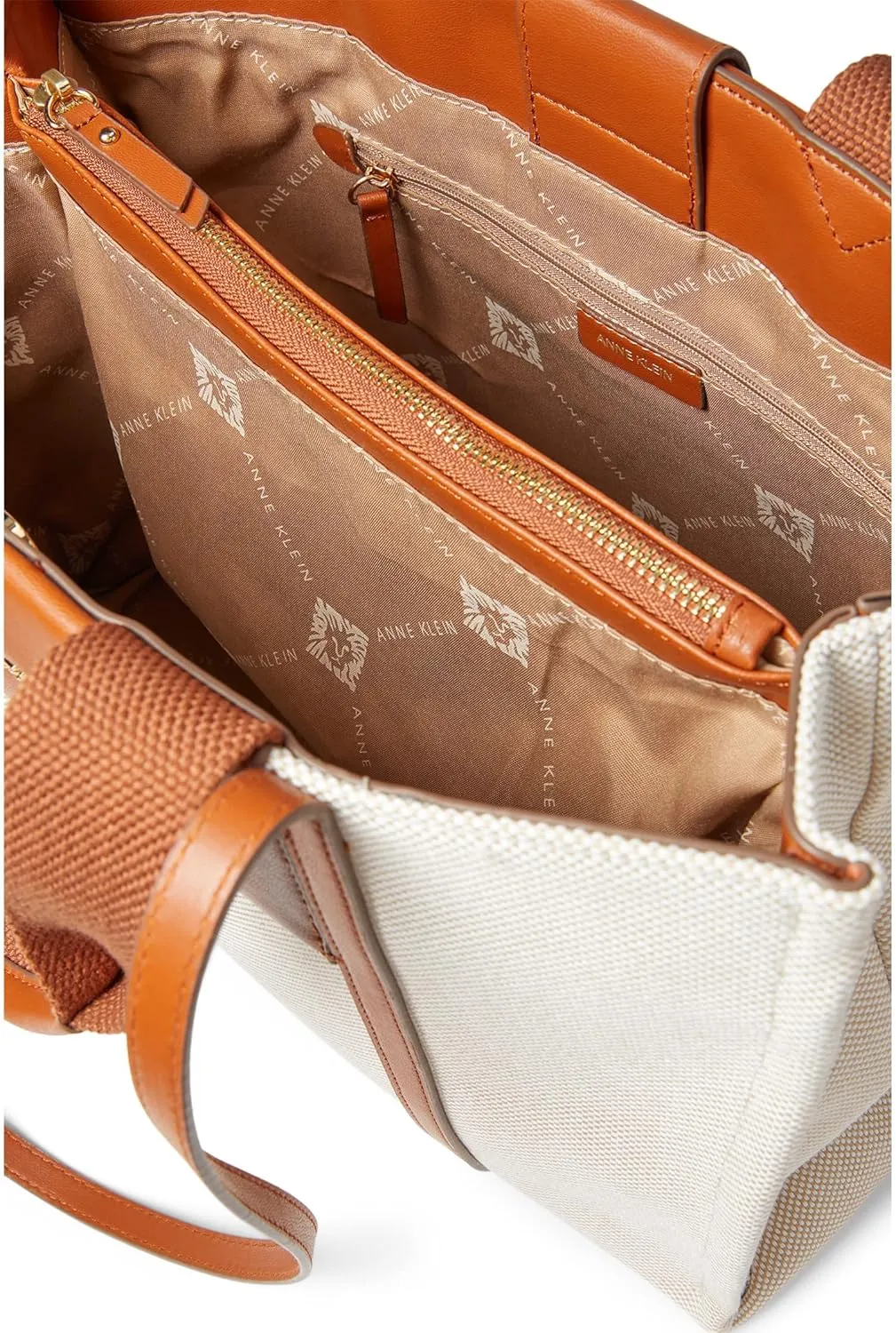 Anne Klein Medium Color Blocked Canvas Tote