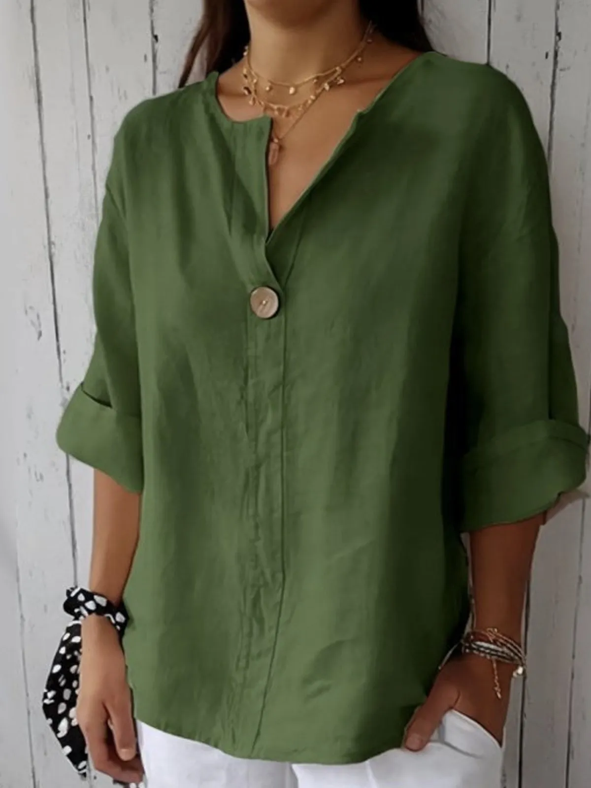 Aria | Casual V-Neck Blouse