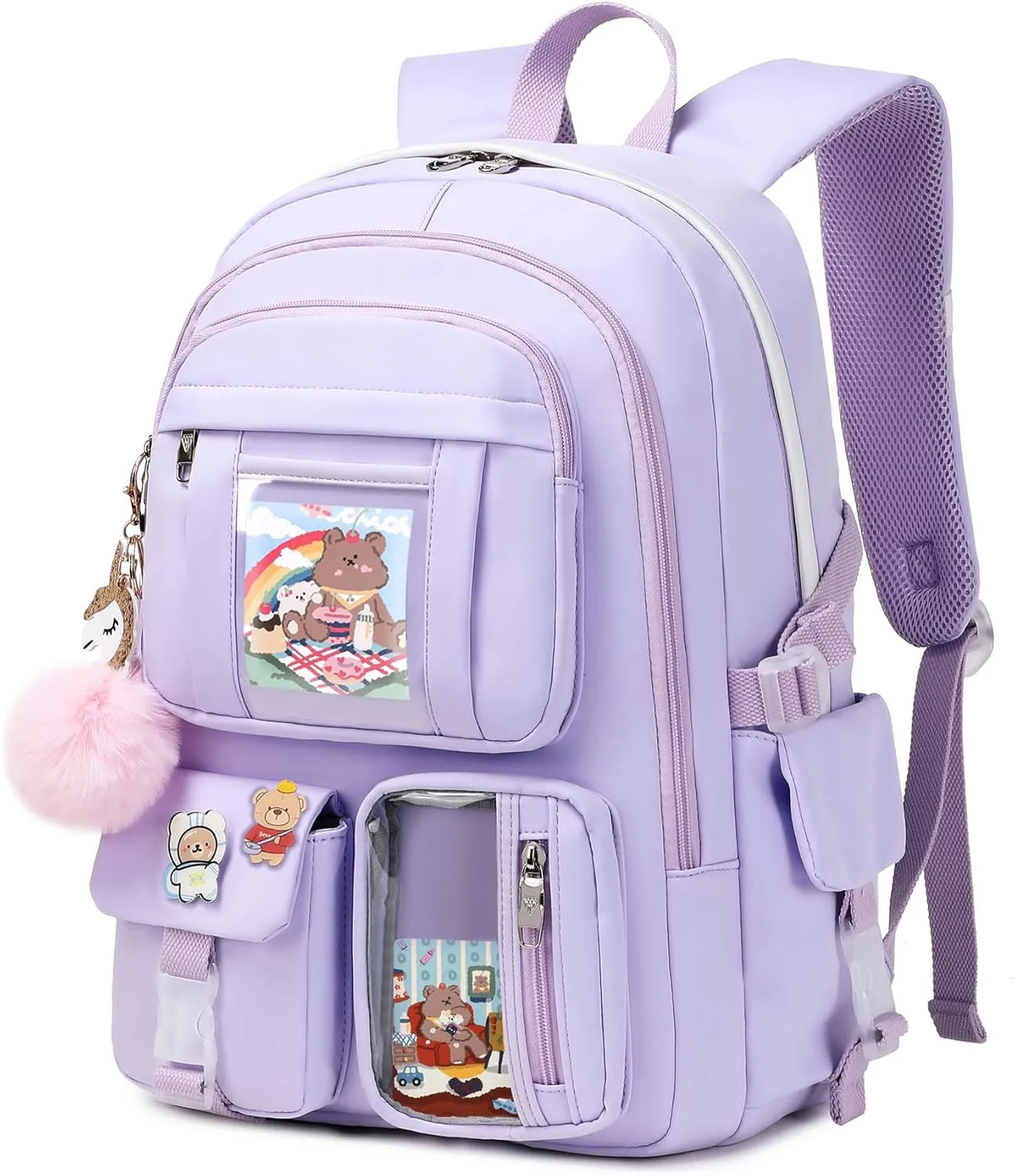 Backpacks for Girls,Laptop Backpack 15.6 Inch School Bag Cute College Large Bookbags Travel for Teens Women Students Anti Theft Daypack (Purple)