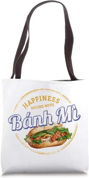 Banh Mi Street Food Baguette Vintage Vietnam Retro Souvenir Tote Bag