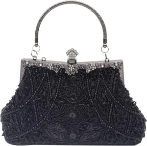Bridal Wedding Purse Exquisite Handmade Embroidery Shoulder Vintage Beaded Evening for Women Handbag