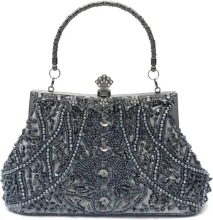Bridal Wedding Purse Exquisite Handmade Embroidery Shoulder Vintage Beaded Evening for Women Handbag
