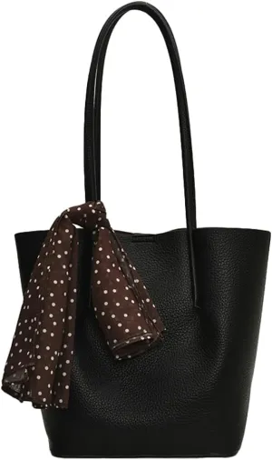 Bucket Bag for Women Vegan Leather Shoulder Purses Trendy Elegant Handbag
