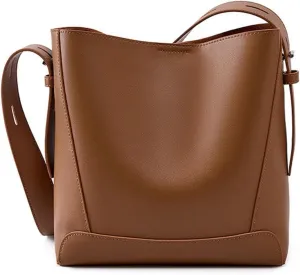 Bucket bags women's high end texture large capacity shoulder purses commuter versatile messenger handbags