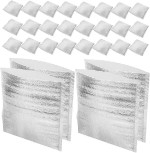Cabilock 50Pcs Insulated Food Portable Thermal Pouches for Food Storage Insulation for Freshness Convenient for Grocery