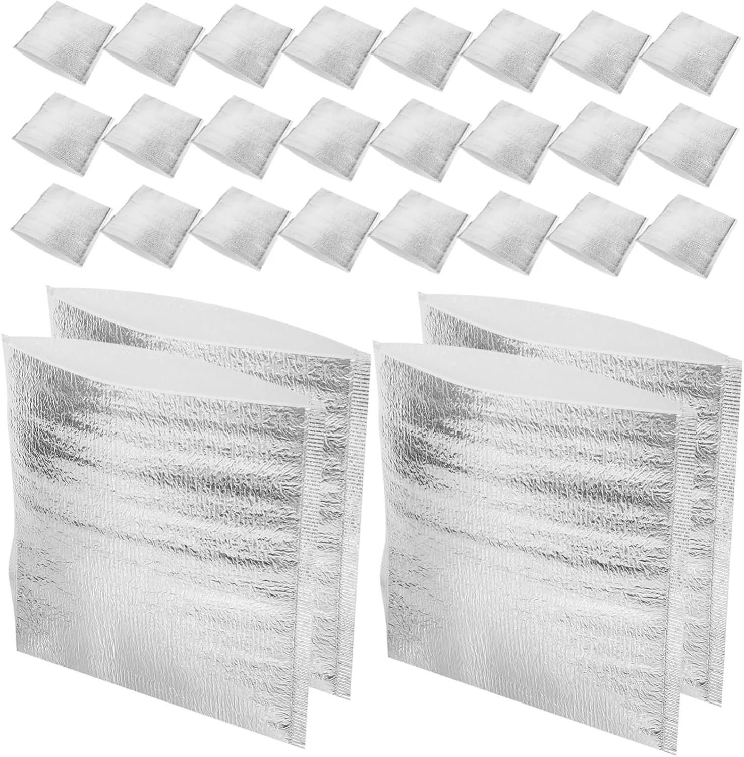 Cabilock 50Pcs Insulated Food Portable Thermal Pouches for Food Storage Insulation for Freshness Convenient for Grocery