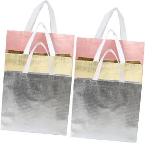 Cabilock 6Pcs Reusable Tote Bags Handheld Storage for Shopping Travel Daily Use Capacity Blank Tote Bags Colors Convenient Space Saving Design