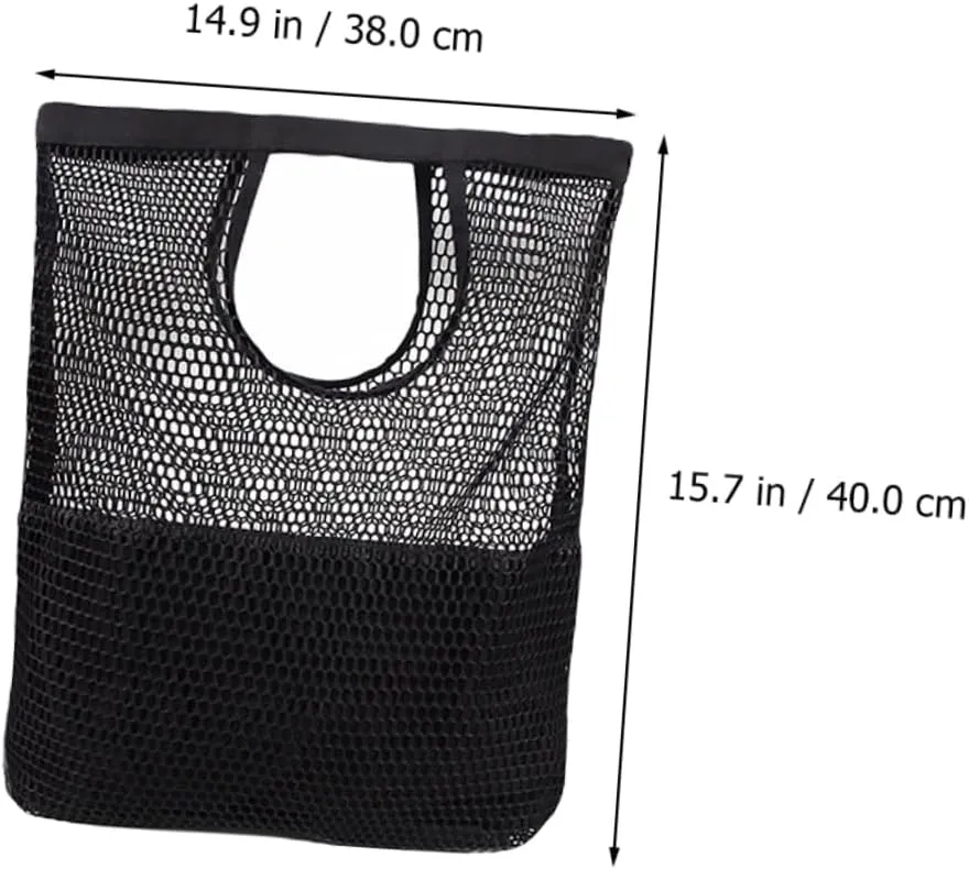 Cabilock High Capacity Mesh Beach Bag Portable Tote Pouch for Shopping Parties Daily Use Stylish Lightweight