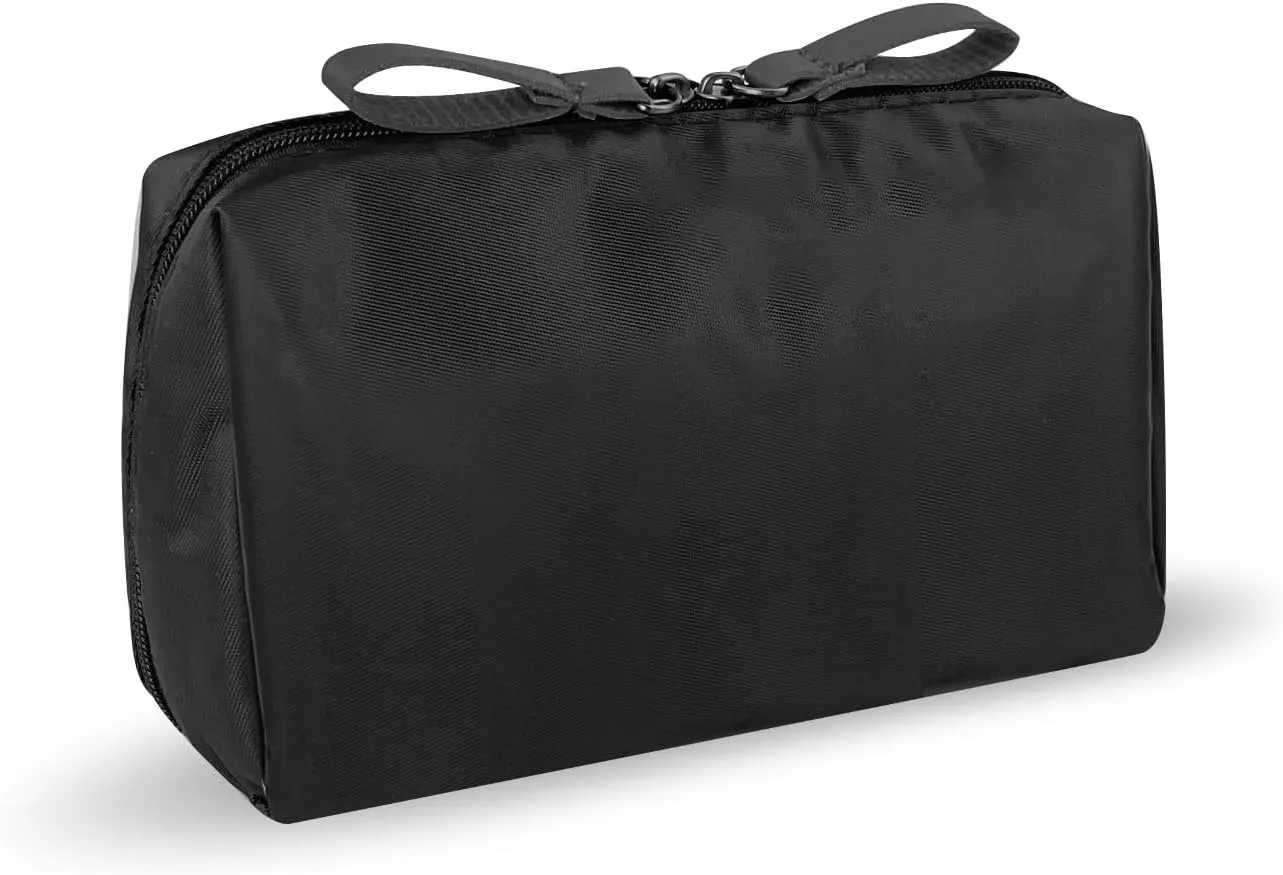 C&F BOGMOST Makeup Bag Small Cosmetic Bag Makeup Organizer Bag for Women and Girls,Cute Makeup Pouch with Zipper Small Purse for Travel Accessories Storage Bag (Black)