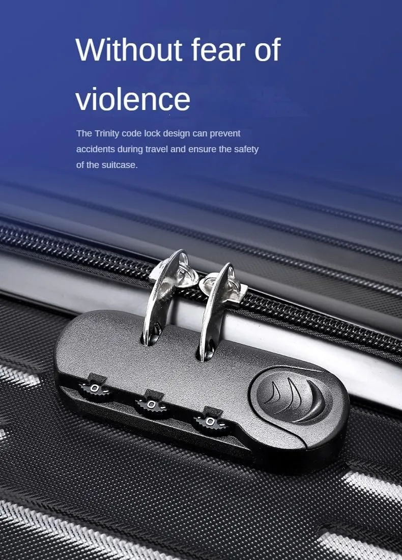 Carry on Luggage Suitcase PC ABS with Lock Hardside Carry on Luggage Small Suitcase with Spinner Wheels (Luxury Silver [Retro Right Angle   Thickened 50%   Scratch Resistant Zipper],60)