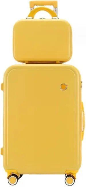 Carry-on Suitcase Luggage Hardside Rugged Travel Suitcase Luggage with Spinner Wheels,Lightweight Carry-On Luggage Carry-on Suitcases Carry On Luggages,Yellow-22in (Yellow 26in)
