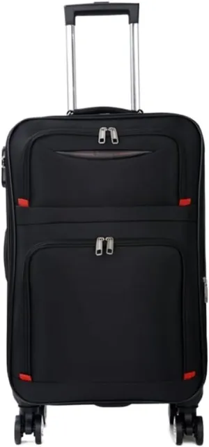 Carry-on Suitcase Luggage Softside Luggage With Spinner Wheels, Black,Expandable Softside Carry-On Carry-on Suitcases Carry On Luggages, 20in