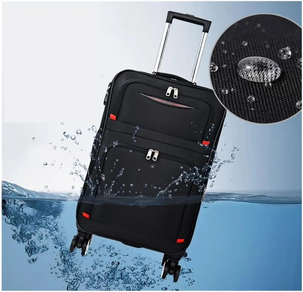 Carry-on Suitcase Luggage Softside Luggage With Spinner Wheels, Black,Expandable Softside Carry-On Carry-on Suitcases Carry On Luggages, 20in