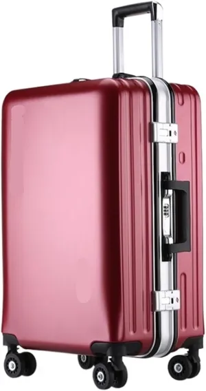 Carry-on Suitcase Luggage Suitcases Aluminum Frame Rechargeable Luggage Hard Shell Suitcases with Wheels Carry-on Suitcases Carry On Luggages,Gold-22inch (24inch)