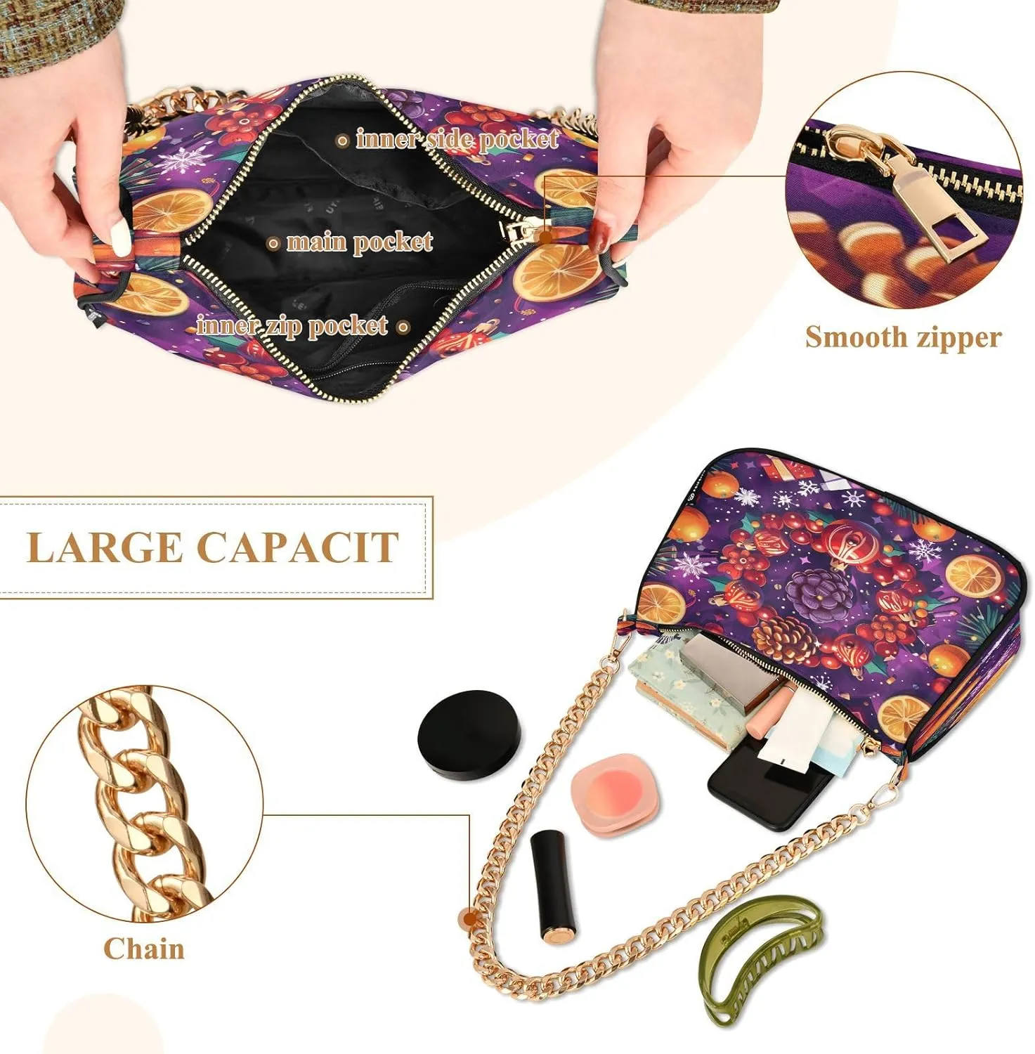 Cartoon Fire Trucks Mini Clutch Purses for Women, Trendy Handbags