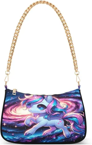 Cartoon Orange Fox Women's Shoulder Bag, Trendy Handbags