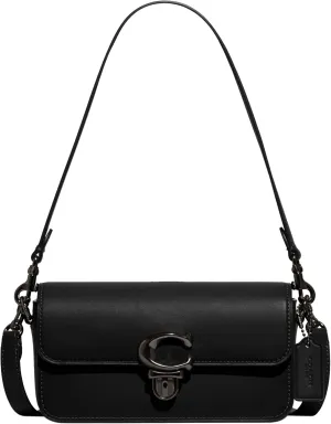 COACH Glovetanned Leather Studio Bag 20, Black
