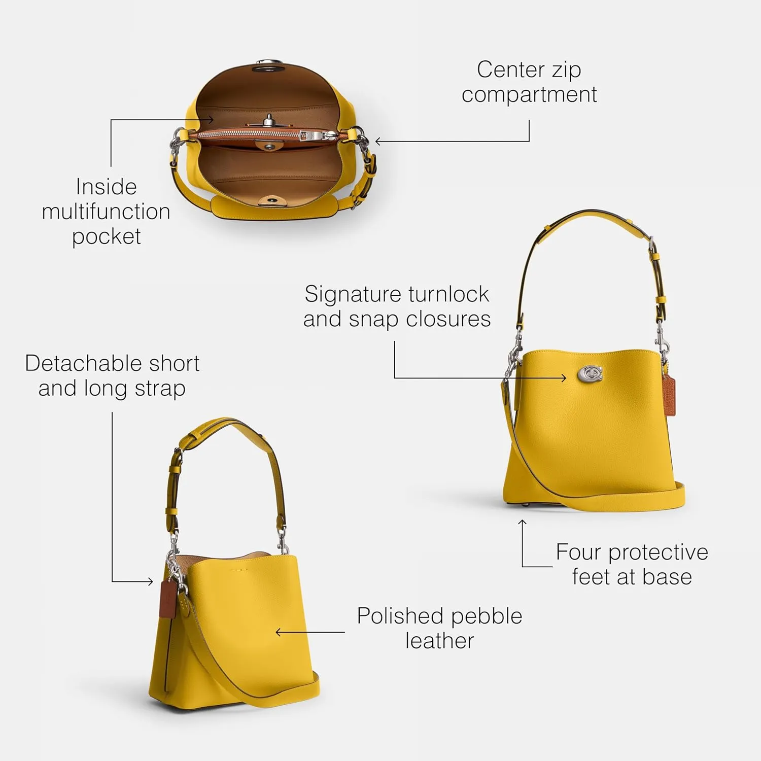 Coach Willow Bucket, Canary