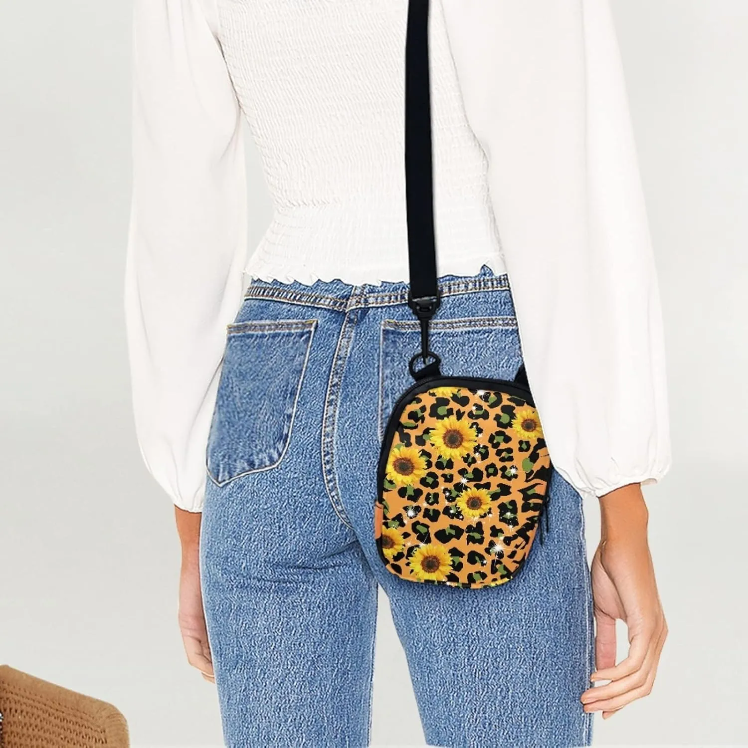 Coldinair Trendy Print Mini Crossbody Bag for Men Women Teens