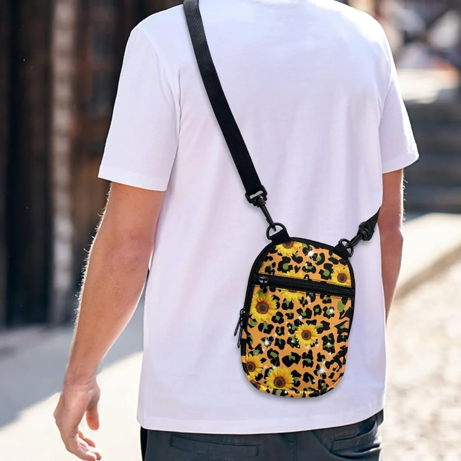 Coldinair Trendy Print Mini Crossbody Bag for Men Women Teens