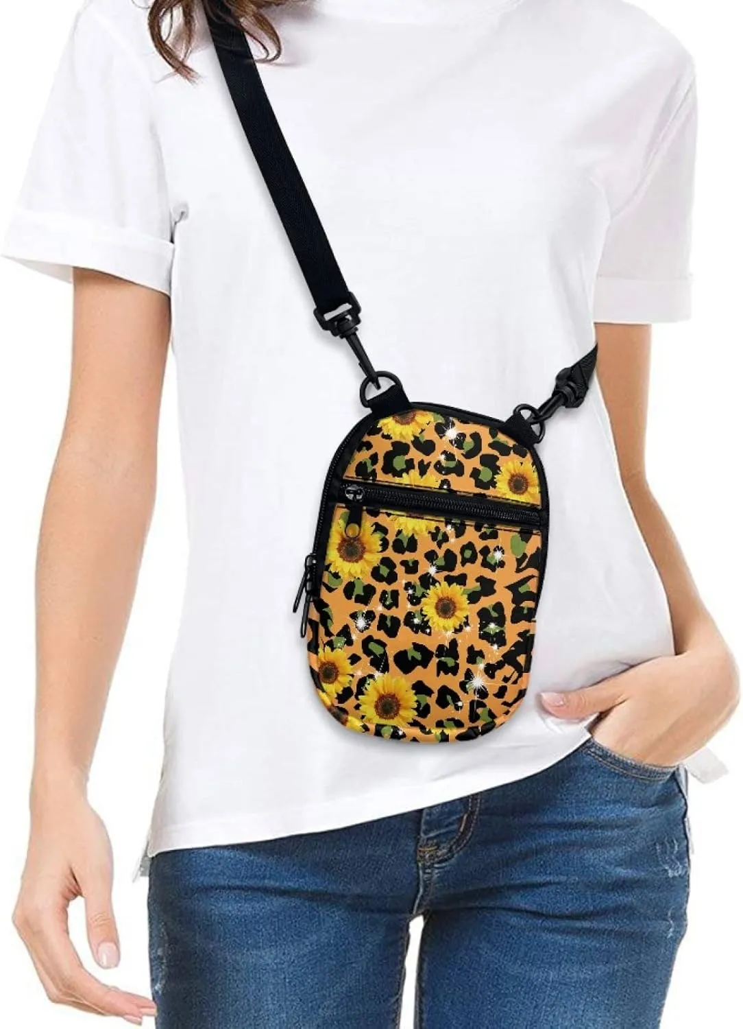 Coldinair Trendy Print Mini Crossbody Bag for Men Women Teens