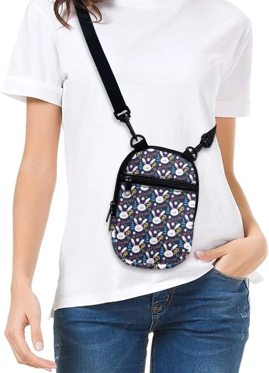 Coldinair Trendy Print Mini Crossbody Bag for Men Women Teens