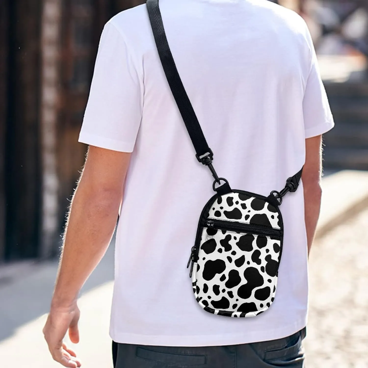 Coldinair Trendy Print Mini Crossbody Bag for Men Women Teens