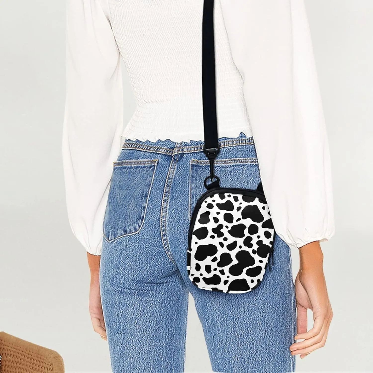Coldinair Trendy Print Mini Crossbody Bag for Men Women Teens