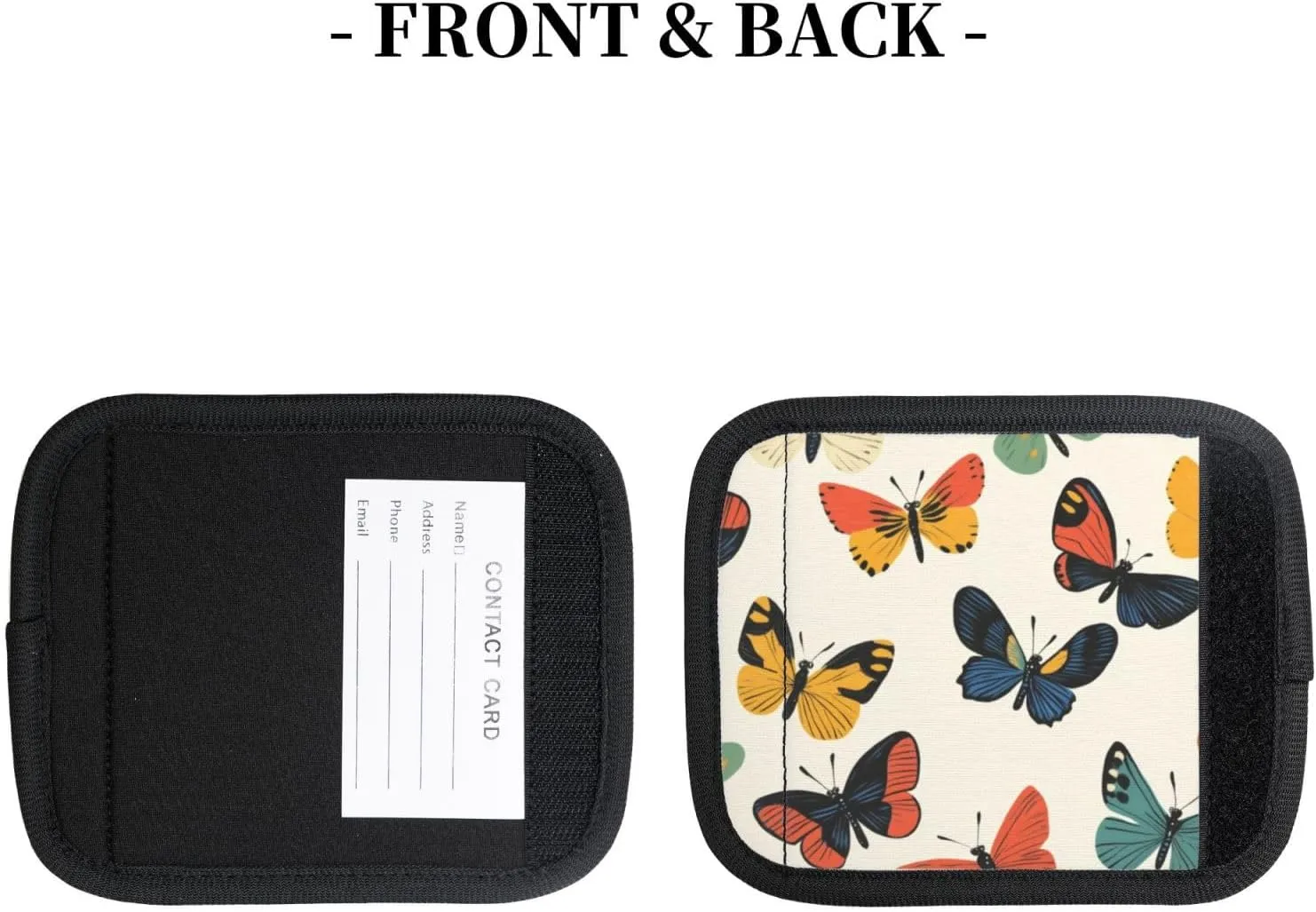 Colorful Butterflies Retro Luggage Handles Wrap Grips For Suitcases Luggage Travel Accessories For Airplane 2pcs