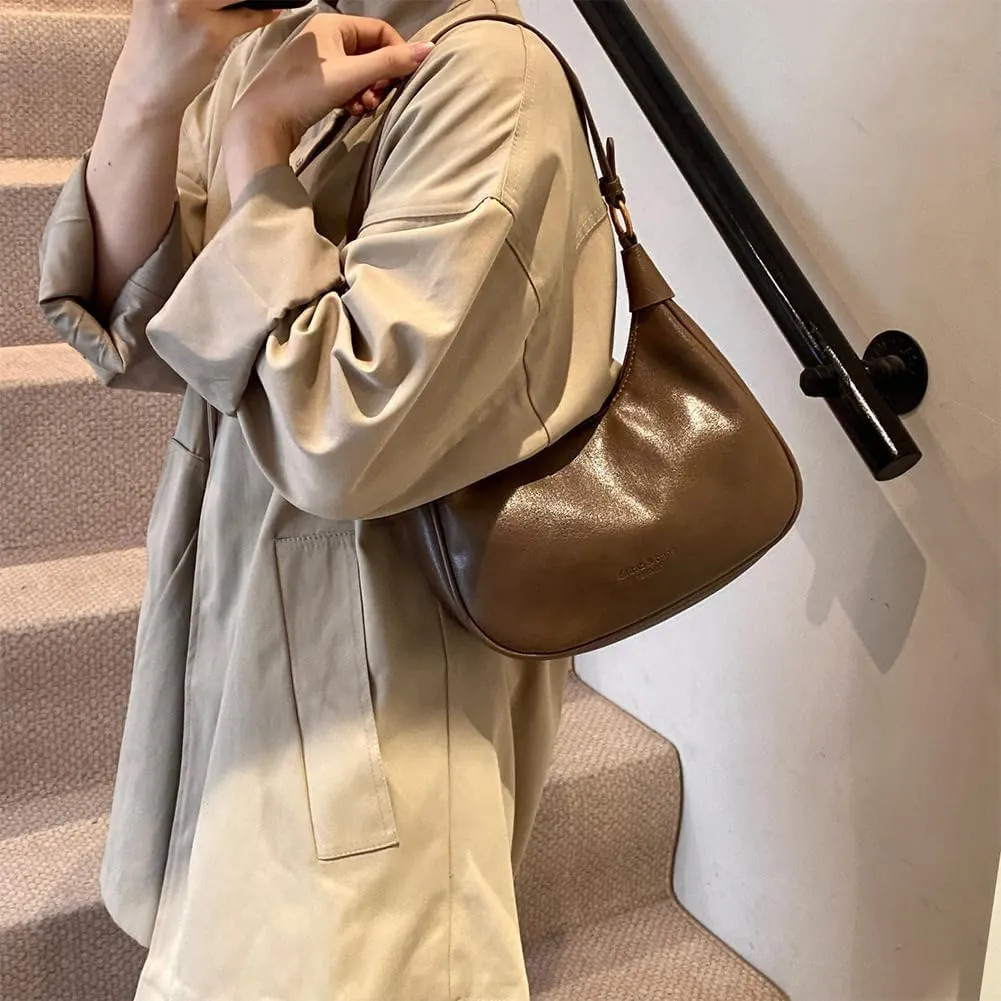 Crescent Shoulder Bag for Women Small Crossbody Purse Bag Half Moon Bag Dumpling Leather Hobo Handbag